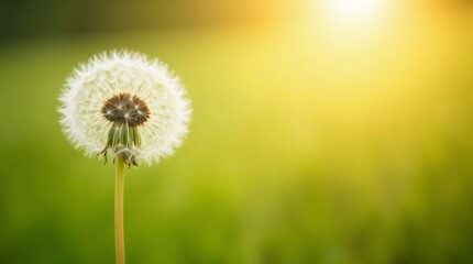 A close-up shot of a dandelion with seeds