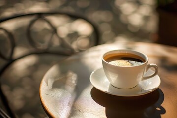A Cup of Coffee on a Table Signifying a Relaxing Work Break