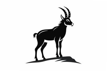 mount goat  silhouette vector illustration