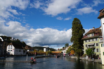 Landscape of Luzern city - Luzern, Switzerland