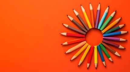 Obraz premium Minimalist top down view of a globe or sphere encircled by various colored awareness ribbons with soft shadows adding depth and dimension to the simple contemporary background