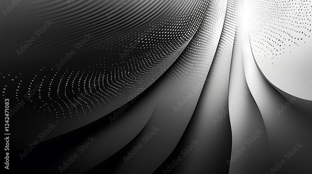 Poster explore the subtleties of a gray noise textured gradient background. the grainy blurred effect is pe