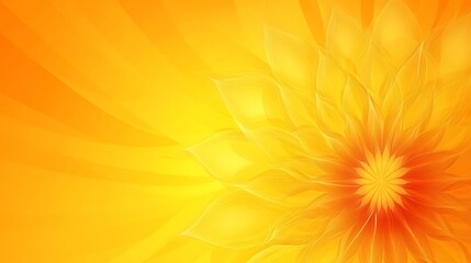 Orange flower sunburst background