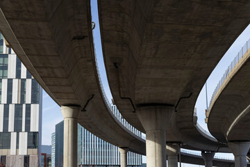 Concrete Elevated highway in City Boston image