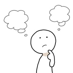 考えている人のイラスト