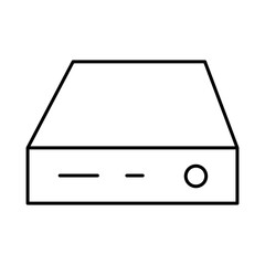 Obraz premium Hard Drive Line Icon. Device, Technology, Smart Device, AI Line Editable Stroke Icons