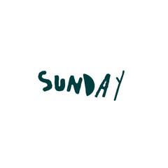 Happy Sunday lettering vector illustration. hand drawn lettering. Happy Sunday typography text vector illustration church-style  doodle decoration