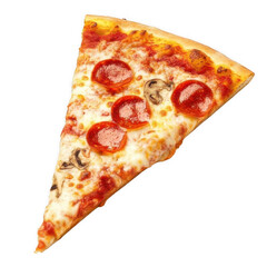 Pepperoni pizza. Top view.