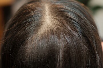 Woman Suffering From Hairloss, 