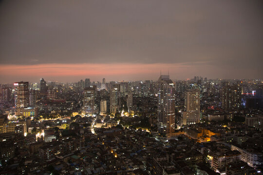 Apocalyptic scene of the city at night