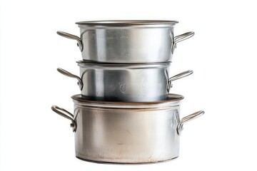 Stacked Stainless Steel Pots: A Timeless Kitchen Essential