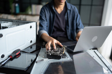 IT Engineer installing Hardware Equipment Development Facility Engineer  Maintenance computer...