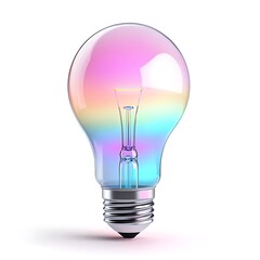 Fototapeta premium 3D Render of a Bluetooth Smart Light Bulb, Isolated on White Background