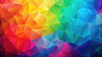 Colorful geometric patterns created by Delaunay Voronoi triangulation on a vibrant background , Voronoi