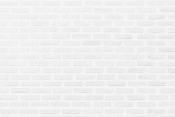 Fototapeta premium White brick wall background photo. Vintage white wash painted brick wall texture for stone tile block painted in grey light color wallpaper modern interior and exterior and backdrop design textured.