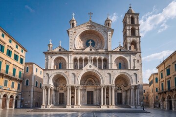 Naklejka premium Basilica di San Nicola Discover the Romanesque Architecture and Cultural Significance in Bari Italy