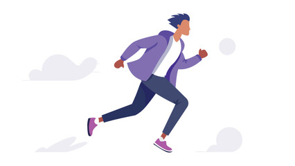 man running on the road, In a surprising turn of events, an individual dashes away from a menacing swarm of bees, 