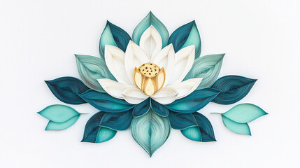 Elegant Minimalist Paper Quilling Art Highlighting Clean Lines, Subtle Tones, and Modern Simplicity