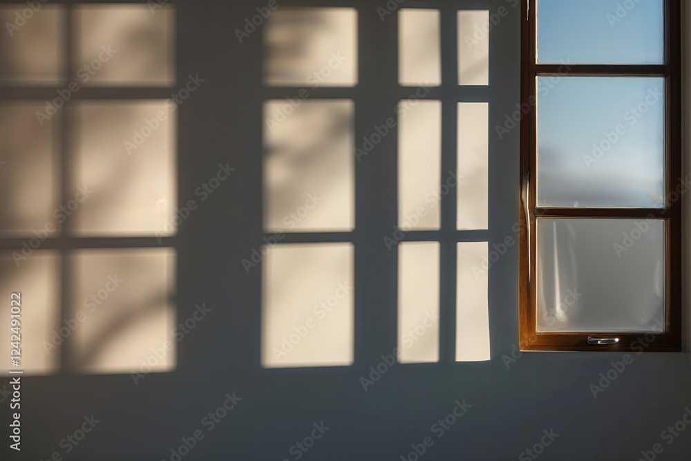 Poster isolated shadow overlay effect with window lighting background tutorial