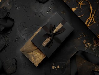 Elegant Retirement Party Invitation with Dark Tones and Gold Text