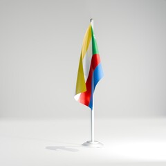 Comoros national desktop flag 3d image