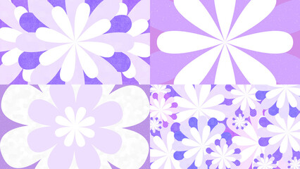 Background image of flower design (purple)