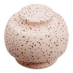 terrazzo abstract shape 3d icon isolated on the transparent background