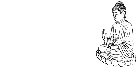 vector design Buddha statue for Vesak Day eps 3