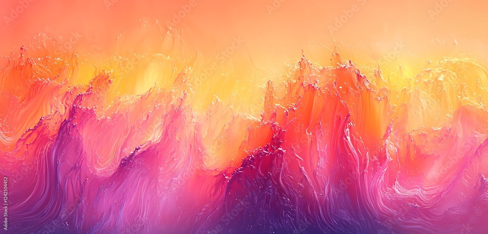 Poster immerse yourself in a vibrant color gradient background, where abstract orange grain gradation meets