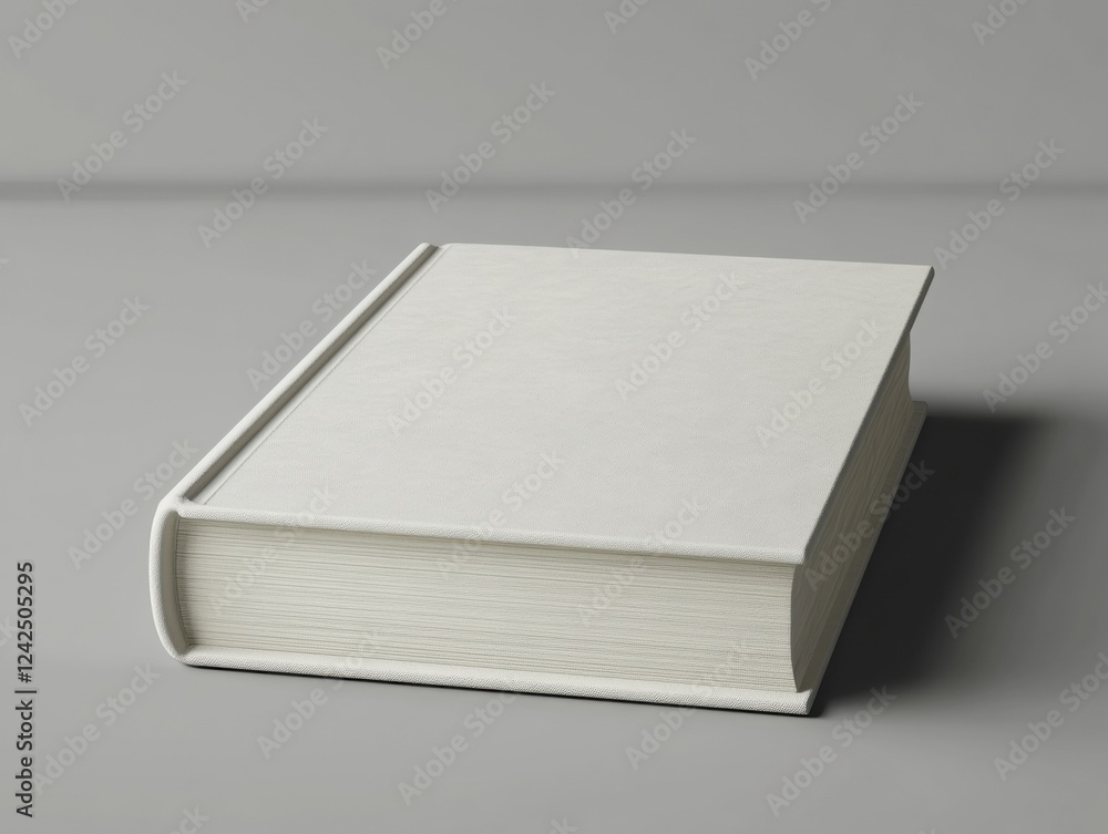 Aufkleber closed book presentation with binding edge and shadow illustration for reading and academic study