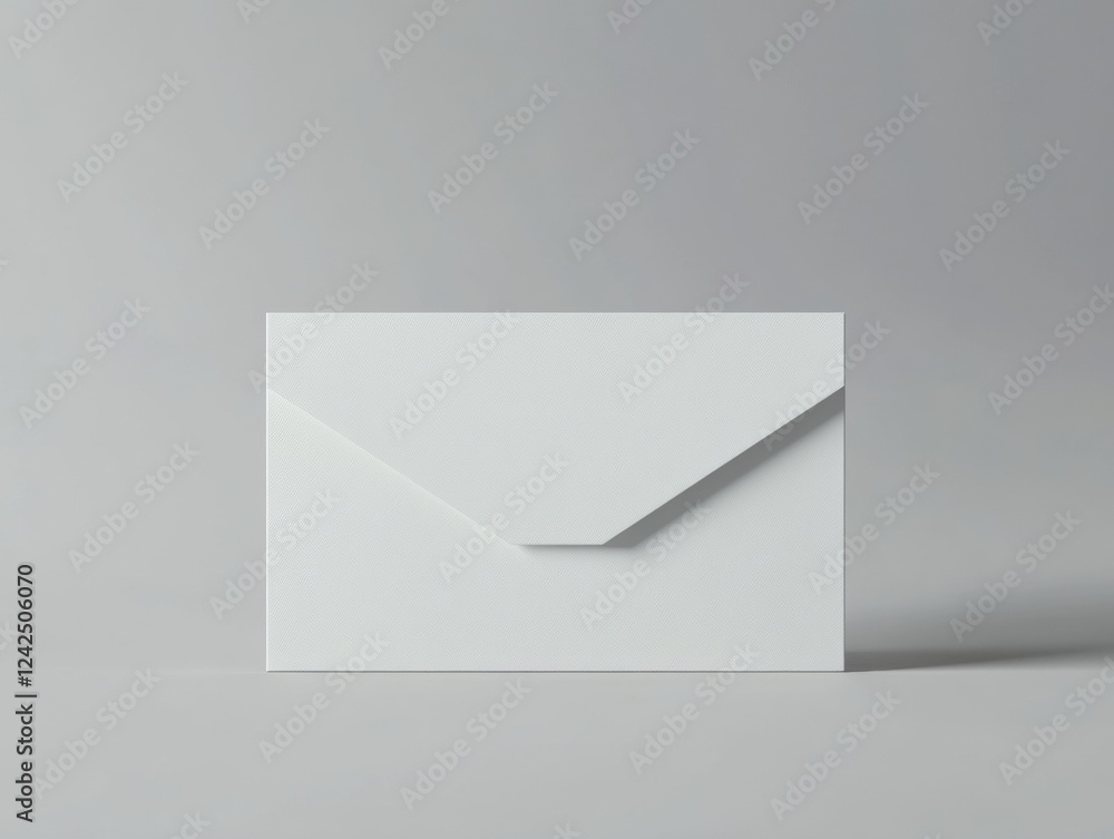 Poster elegant presentation of closed envelope invitation on neutral background with subtle shadow play