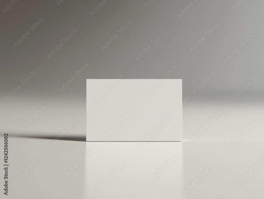 Poster elegant presentation card mockup on a clean surface for professional branding and design display