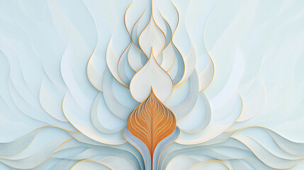 Elegant Minimalist Paper Quilling Art Highlighting Clean Lines, Subtle Tones, and Modern Simplicity