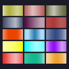 Set of gradient color pallette design