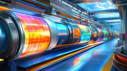 futuristic data center, tech energy core - futuristic technology