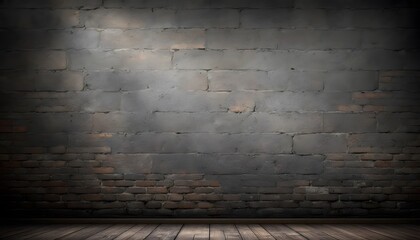 Fototapeta premium Dark Brick Wall Background: A Moody, Textured Image Perfect for Design Projects