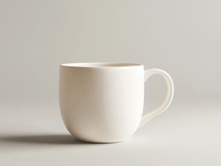 Obraz premium Minimalist Coffee Mug Simplicity Beverage Container Still Life Ceramic Utensil Culinary Object Isolated