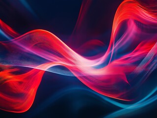 Abstract Glowing Light Trails with Vibrant Colors Creating a Futuristic Energy Wave Effect in a Dynamic Digital Motion Background for Modern and Tech Themes