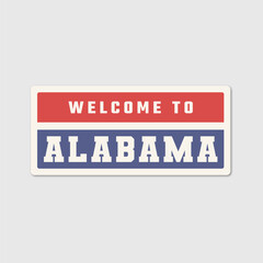 Welcome To Alabama Sticker Design