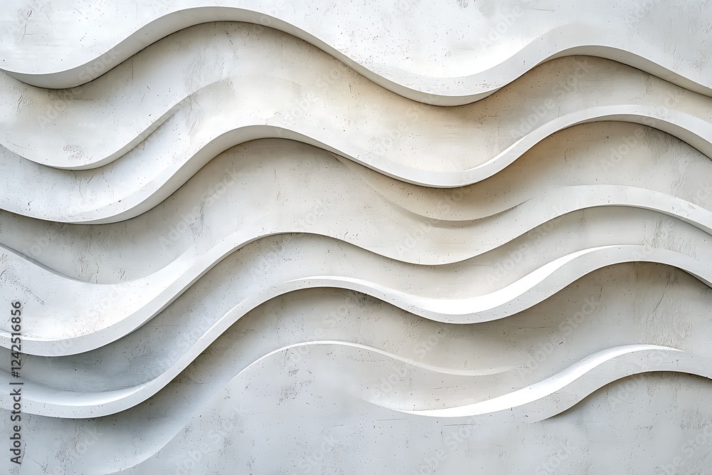Aufkleber minimalistic abstract background with elegant white plywood textures, creating a clean and modern lo