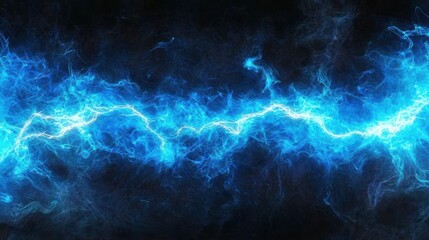 Captivating Thunder and Blue Smoke Display in a Panoramic View