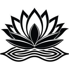 vector illustration of a lotus flower
