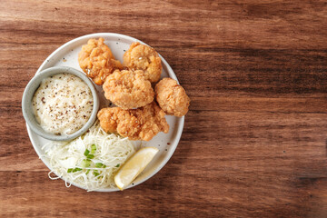 Karaage Fried Chicken with Sides and Dipping Sauce
