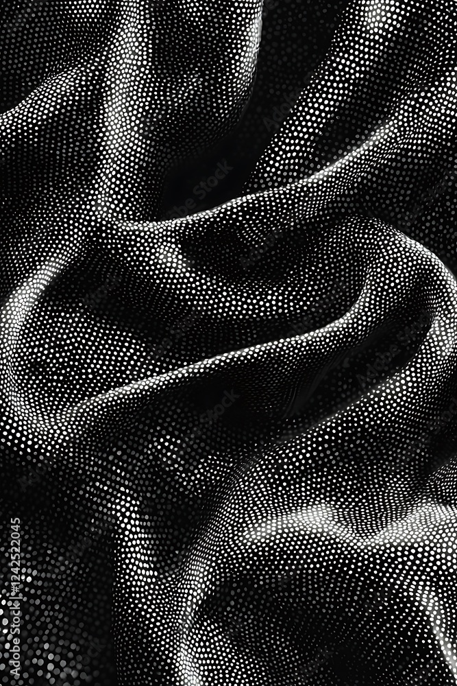 Poster navigate the subtleties of noise grain backgrounds, where pointillism dots create a gradient or dotw