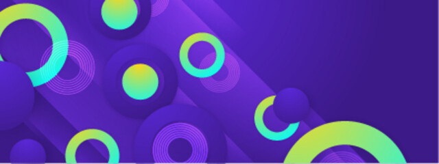 Vibrant purple and green gradient background with geometric shapes  perfect for presentations, digital artwork, and web design