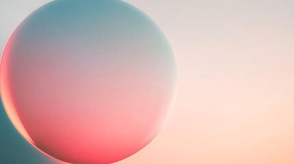 Pastel sphere, soft light, background blur, abstract art, website design