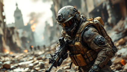 Urban Warfare Soldier Action Photo Military Combat Gear