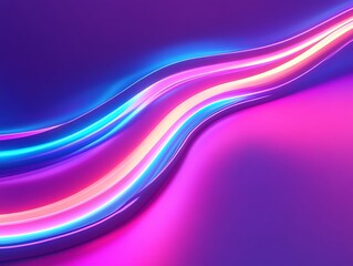 Abstract Glowing Light Trails with Vibrant Colors Creating a Futuristic Energy Wave Effect in a Dynamic Digital Motion Background for Modern and Tech Themes