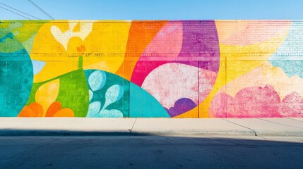 Urban art promoting fuel conservation. Featuring a mural encouraging sustainable practices