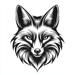 Obraz premium Creative vector graphic depicting a fox's head for hunting themes.